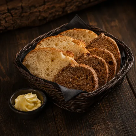 Хлебная корзинка с маслом